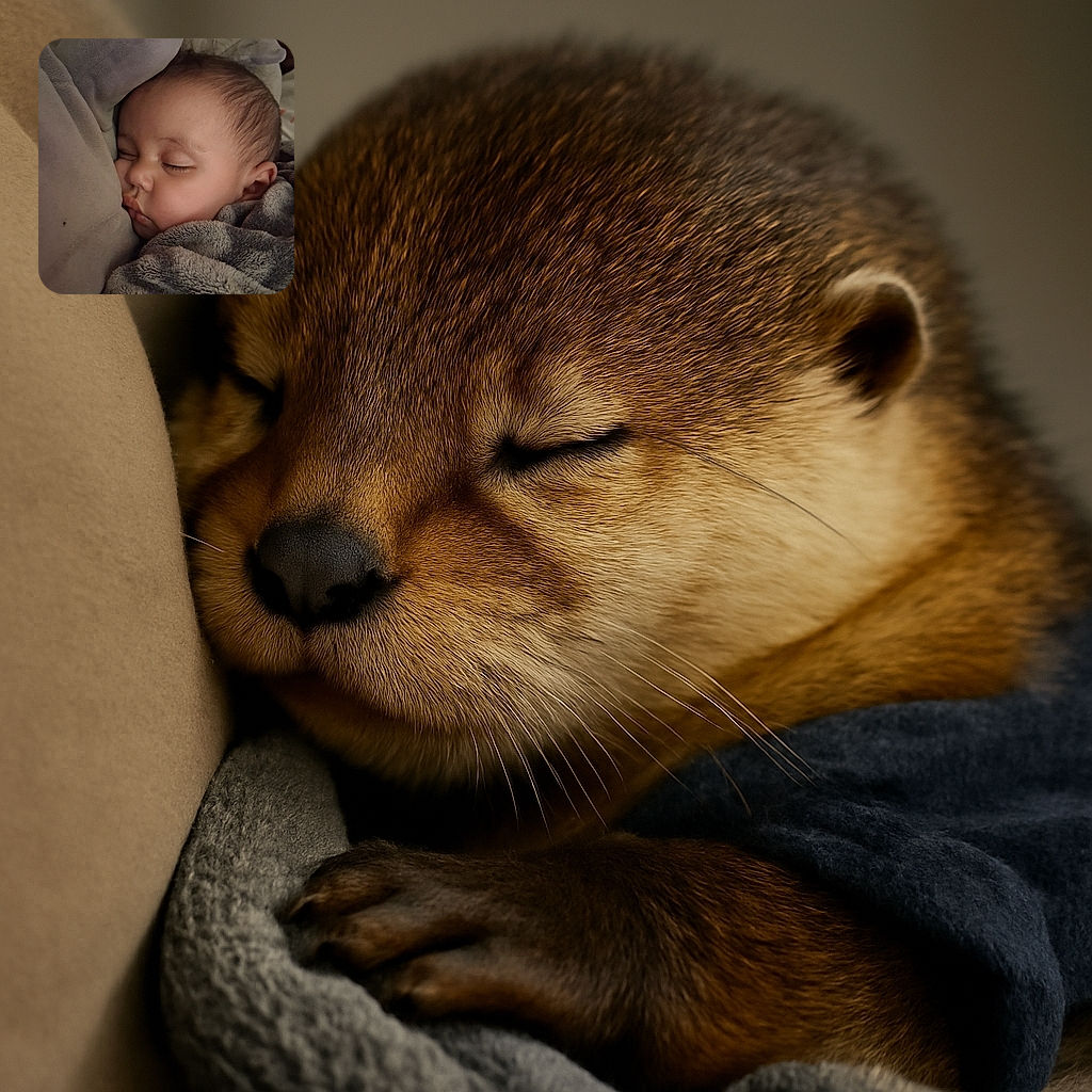 A peaceful baby is fast asleep, nestled cozily against a soft blanket, with a serene expression that could melt anyone's heart.