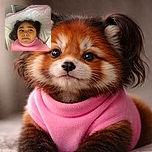 A young child in a bright pink sweater lies on a medical examination table covered with white paper, looking slightly to the side with a curious and calm expression, framed by dark hair tied in pigtails.