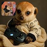 A tiny baby lounges comfortably in a pink floral baby seat, clutching an Xbox controller like a pro gamer in training, with a pacifier resting nearby and a cozy blanket wrapped around.