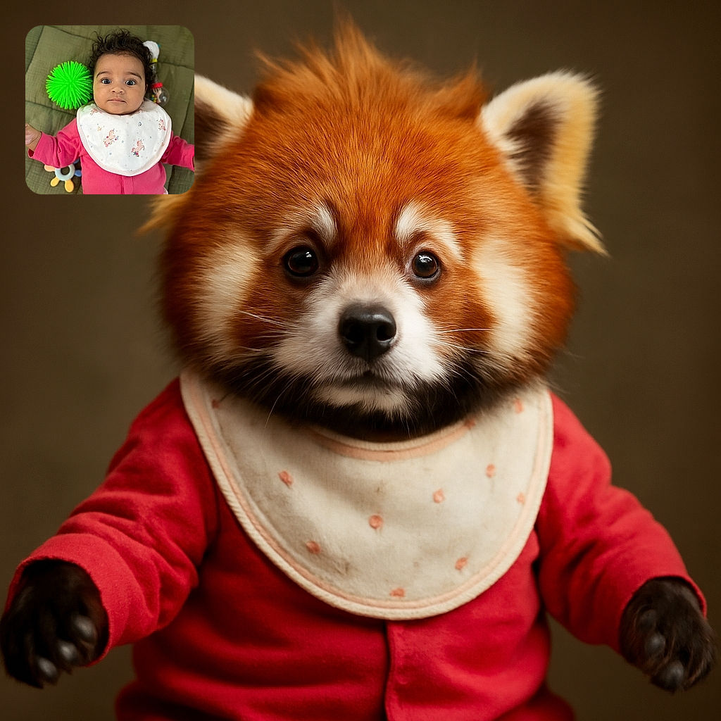 An adorable baby with big curious eyes lies on a green quilted blanket, wearing a pink outfit and a unicorn-patterned bib, surrounded by colorful toys including a bright green spiky ball and a multi-colored ring toy, ready to charm the world with cuteness.