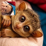 A wide-eyed baby lies sideways on a cozy blanket, gazing at the camera like a tiny philosopher who has just discovered the mysteries of eyebrows. Bright bedding and a dramatic red pillow turn this sleepy close-up into a miniature celebrity portrait.