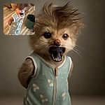 A charming toddler with tousled hair and a pacifier in their mouth stands indoors on a wooden floor, wearing a cozy green patterned sleep sack. The background includes a yellow blanket draped over a couch and a green basket, adding a homely touch.