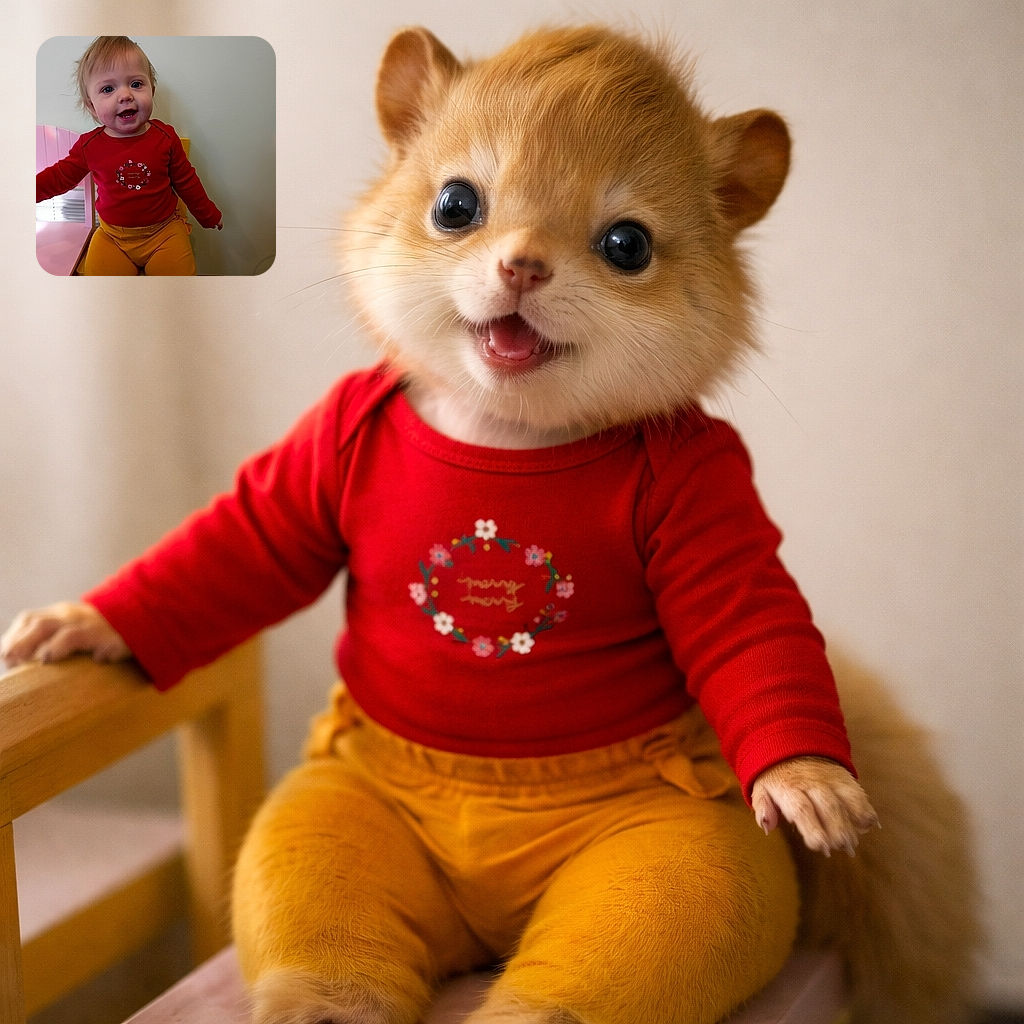 A cheerful toddler wearing a red shirt and mustard yellow pants sits on a small yellow chair next to a pink chair, smiling with arms outstretched in a cozy indoor setting with a plain wall background.