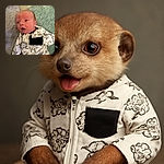 A curious baby in a sheep-patterned onesie gazes to the side with a slightly open mouth, lying on a cozy blanket and soft textured background.