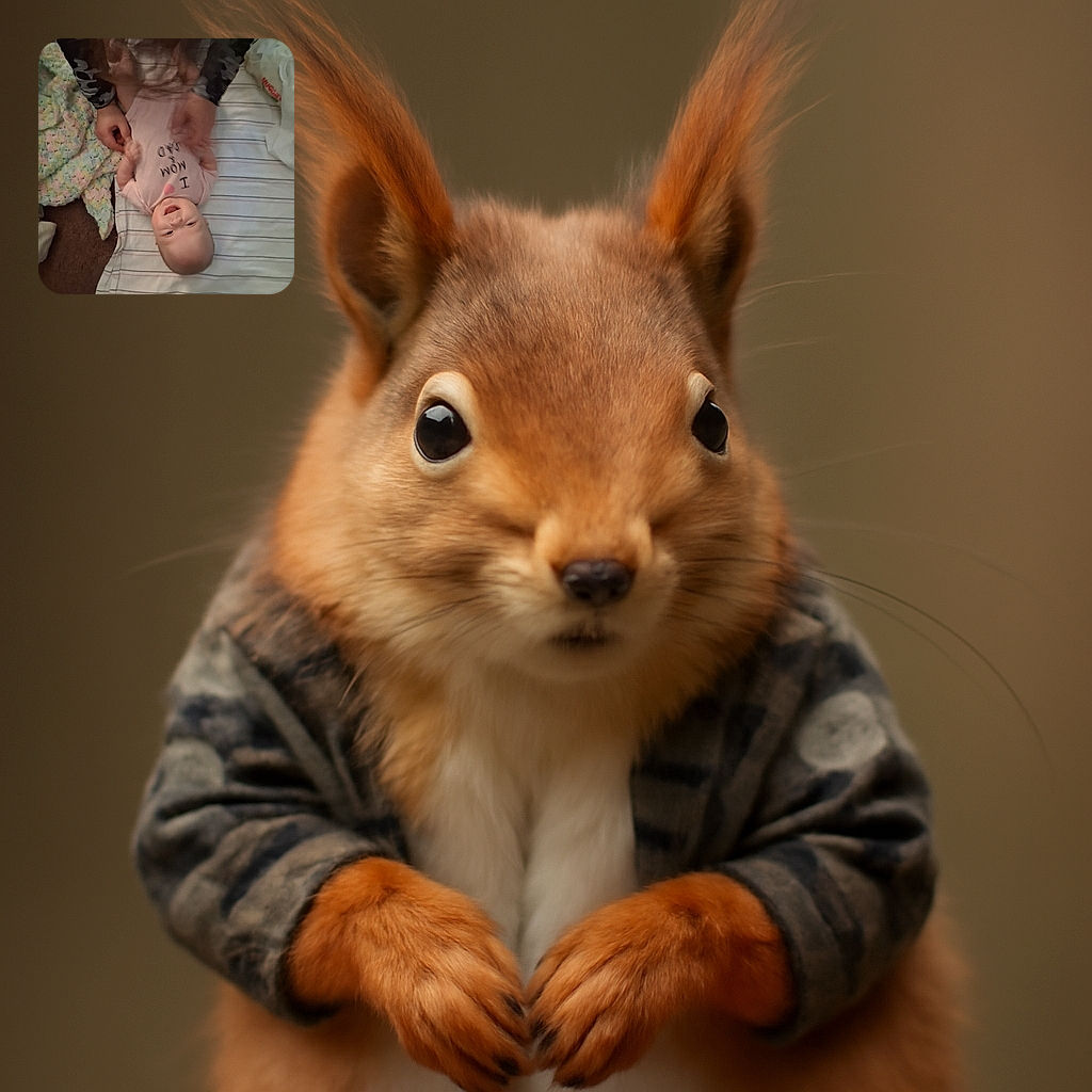 A joyful baby lies on a striped blanket, giggling up at the camera, while an adult's hands playfully blur in motion above, creating a fun ghostly effect. Cozy blankets and baby essentials surround the scene, adding warmth and comfort.