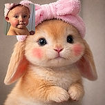 A cherubic baby with rosy cheeks and a pink fluffy headband stares curiously at the camera, with a slight pout that could melt anyone's heart, set against a simple background.
