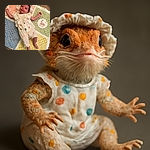A cheerful baby dressed in a cute heart-patterned romper and matching bonnet lies on a colorful crocheted blanket, smiling sweetly with arms spread wide, next to a '2 Months' milestone sign featuring a sleepy bear illustration.