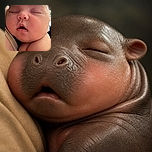 A sleepy newborn fills the frame with impressive baby-cheek real estate, peacefully dozing while giving the camera a tiny open-mouth yawn. Cozy arms and warm lighting make this look like a close-up nap-time masterpiece.