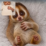 A wide-eyed baby lounges like a tiny celebrity on a patterned blanket, one hand posed dramatically across their shirt while their crossed legs look ready for a diaper-powered dance routine.