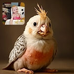 A messy little toddler with a cheeky smile, sporting macaroni noodles on their head and face, sitting in a high chair surrounded by scattered food remnants—a candid moment of mealtime chaos and joy.