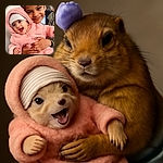 A heartwarming snapshot of two adorable kids bundled up for chilly weather. The older child smiles gently while hugging the baby, who is laughing joyfully in a fluffy pink outfit. The cozy indoor setting adds a touch of warmth and love to this candid moment.