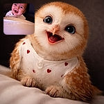 A gleeful baby grins like they just told the world's best joke — cheeks for days, tiny heart-print onesie peeking out, and a giant pillow stage front making the baby look like a little celebrity popping up from a marshmallow.