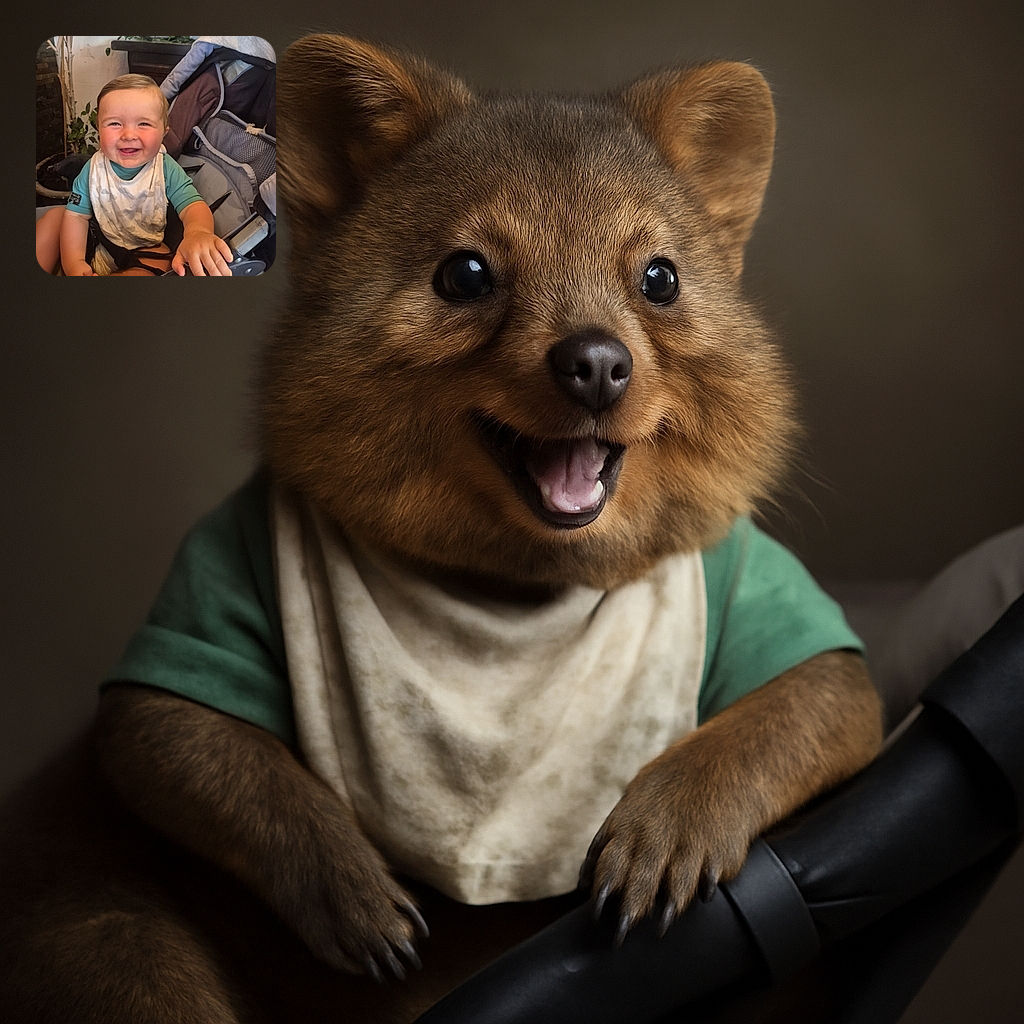 A chubby-cheeked baby with a gleaming smile sits happily in a stroller, gripping the handlebar like a tiny captain steering a ship, surrounded by cozy indoor plants and homey decor.