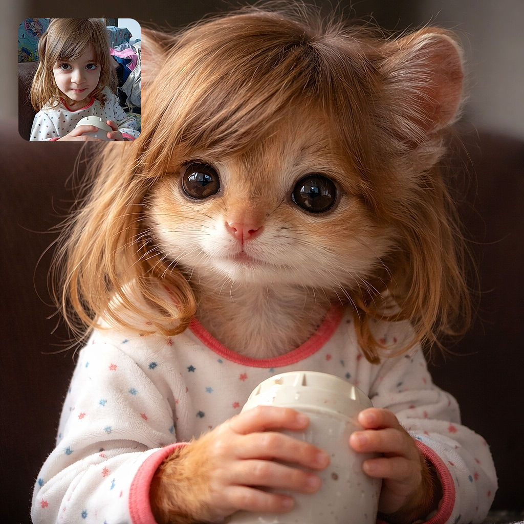 A wide-eyed little detective-in-training stares up at the camera while clutching a bottle like it's top-secret evidence — hair tousled, pajama sleeves ready for action, and absolutely zero idea how adorable they look.