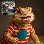 A cheerful baby lying on a cozy blanket surrounded by colorful toys, flashing a bright smile that could melt even the coldest heart. The baby’s striped shirt adds a splash of fun to this warm, playful scene.