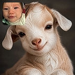 A wide-eyed baby gazes into the camera with the calm confidence of a tiny celebrity, while a pacifier clip hangs nearby like baby-sized adventure gear.