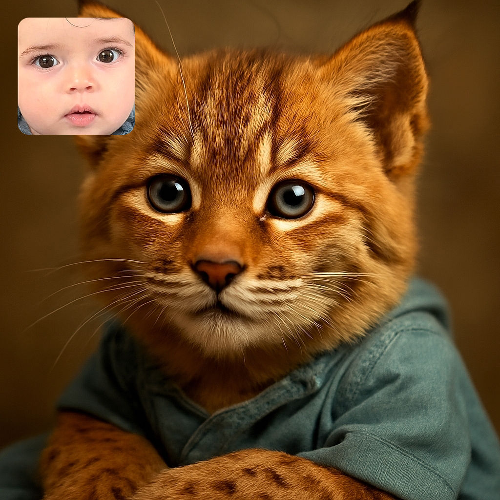 A close-up photo of an adorable baby with big, curious brown eyes and soft, plump cheeks, dressed in a cozy blue outfit, capturing the innocence and wonder of early childhood.