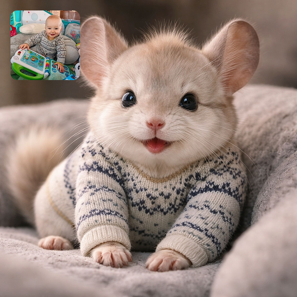 A cheerful baby sitting in a colorful play area, smiling and engaging with a vibrant educational toy book, surrounded by soft cushions and playful objects, with a cozy home setting in the background.