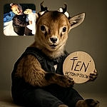 A cheerful baby with pink bows in her hair is wrapped in a cozy white blanket, holding a wooden plaque that says 'ten months' while basking in warm sunlight, surrounded by soft textures and a grassy backdrop.