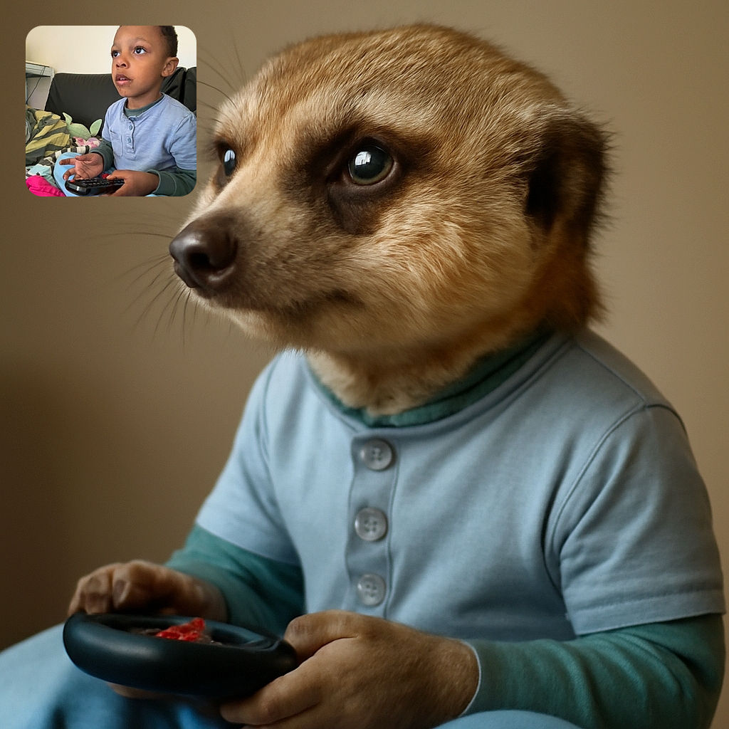 A young child sits comfortably on a couch surrounded by colorful blankets, holding a remote control with a focused expression, as if deeply engrossed in a TV show or game.