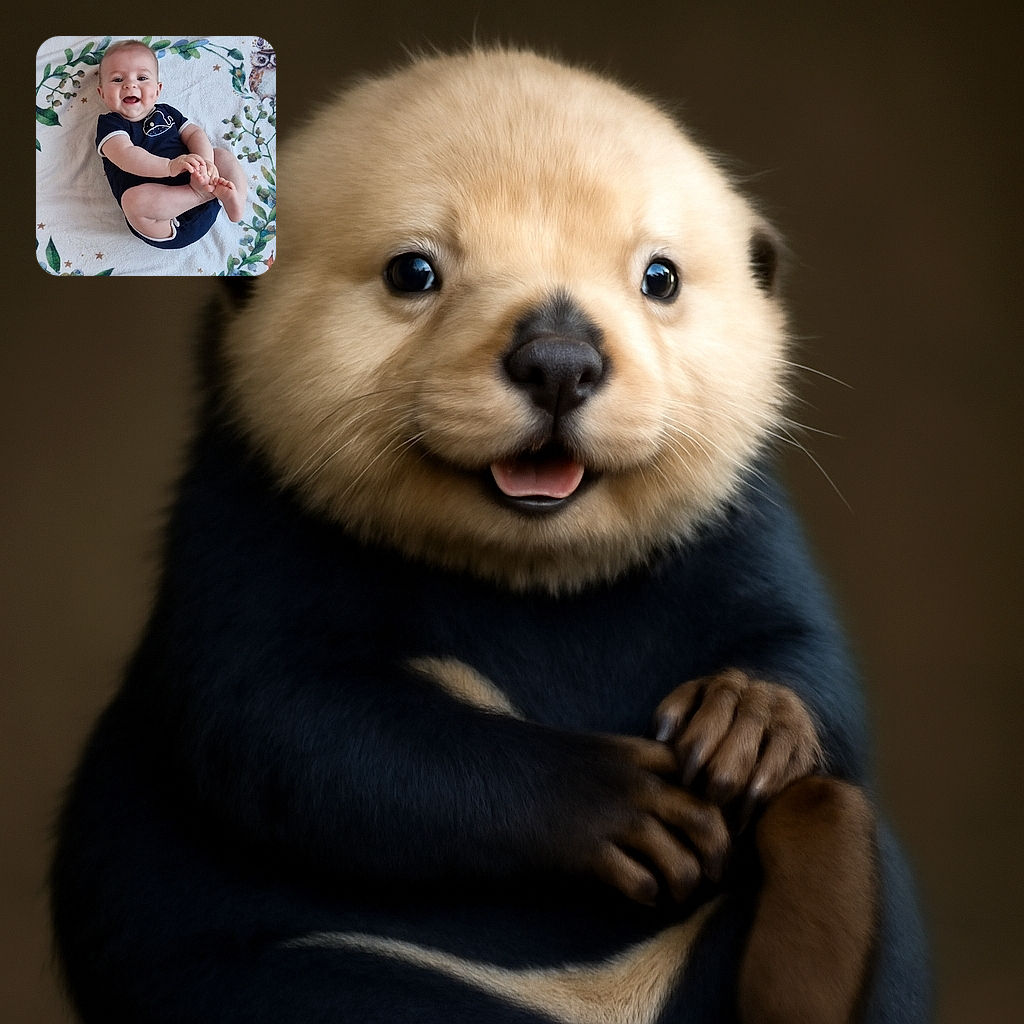 A joyful baby in a navy blue onesie is lying on a white blanket decorated with green leaves and an owl, smiling widely while holding their feet in a playful pose.