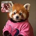 A smiling baby laying on a soft, textured blanket wearing a pink shirt with a large bow design, looking curiously at the camera with bright eyes and a gentle expression.