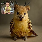 A charming toddler with curly hair and sparkling eyes sits cross-legged on a textured outdoor surface, wearing a bright yellow shirt and white sneakers, holding a small object with a curious smile that could melt hearts everywhere.