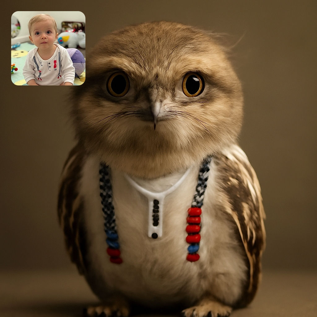 An adorable baby with big curious eyes sits on a colorful play mat, dressed in a cute white outfit with printed suspenders and a red bow tie, holding a pink toy, surrounded by soft toys and a cozy play area.