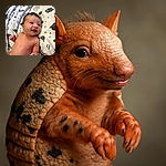 A cute newborn baby lies on a cozy sheep-patterned blanket, looking curiously to the side with a tiny tongue peeking out, capturing the innocence and wonder of early life.
