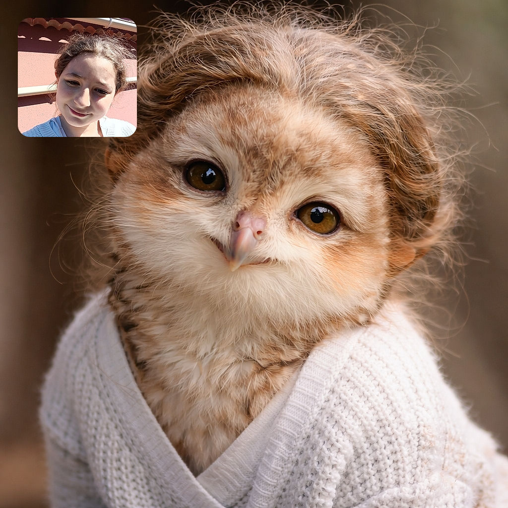 A young girl with a gentle smile poses outdoors against a textured pink wall and sunny blue sky, her curly hair softly tousled by the breeze and wearing a cozy white sweater.