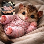 A curious baby dressed in a cozy pink onesie lounges comfortably inside an open pink suitcase, surrounded by blankets and baby gear, as if ready for a tiny adventure or a stylish nap on the go.