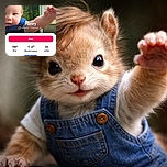 A cute 5-month-old baby named Henry reaching out with a curious expression, set against a leafy outdoor background and a house siding. The photo is part of a voting contest interface with text overlays about votes and rankings.