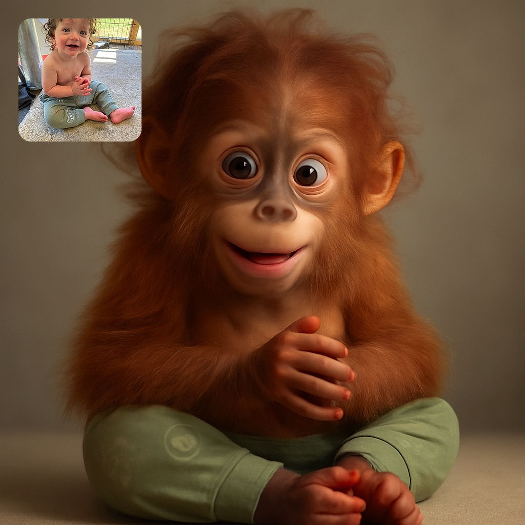 A joyful toddler with curly hair sits on a carpet, clapping hands and smiling brightly with a playful sparkle in their eyes, surrounded by a cozy indoor setting with natural light streaming in.
