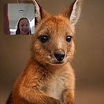 Two kids are caught mid-action in a selfie attempt, one face clear and smiling, the other blurry and surprised, with a large finger invading the frame like an uninvited guest.