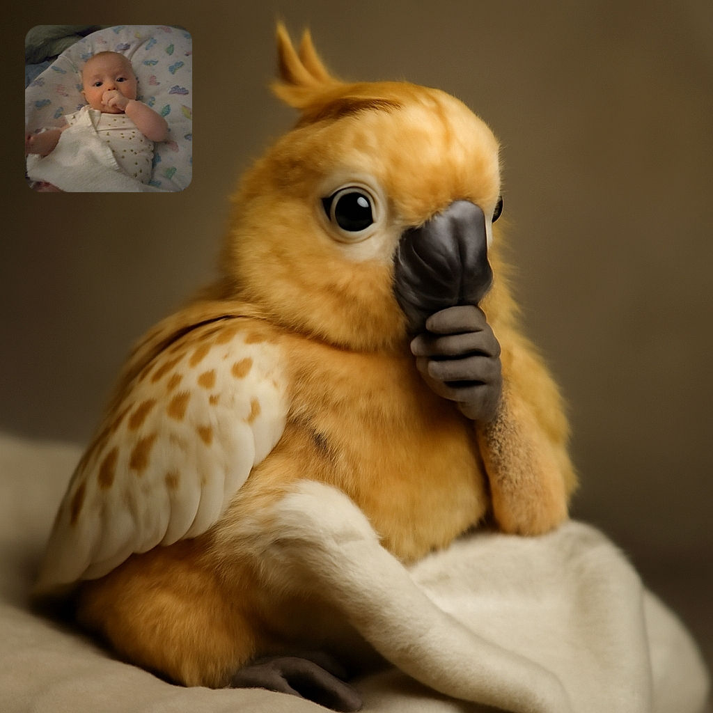 A cute baby lying on a colorful patterned blanket, sucking their thumb with a cozy white cloth partially covering them, in a softly lit room that feels warm and homey.