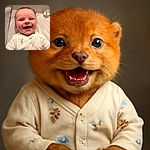 A joyful baby with sparkling eyes and a wide smile is lying on a soft surface wearing a cute white onesie decorated with tiny animals and hot air balloons. A pacifier rests nearby, adding to the adorable nursery vibe.