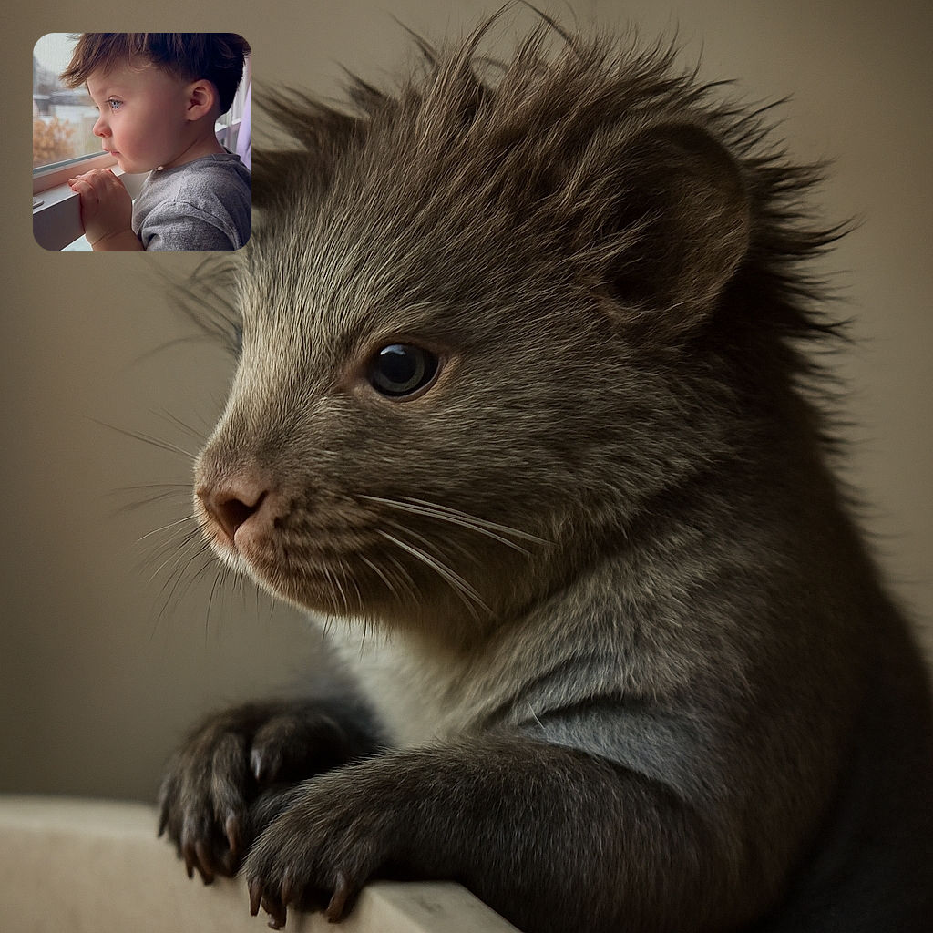 A curious toddler with tousled hair gazes intently out a window, hands resting on the sill, capturing a quiet moment of wonder and innocence with soft natural light highlighting the delicate features.