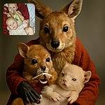 Two adorable babies cuddle up in a cozy setting, one clutching a pacifier while the other lounges comfortably, all wrapped in soft pajamas and a warm arm.