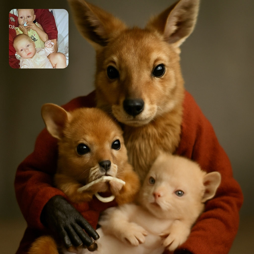 Two adorable babies cuddle up in a cozy setting, one clutching a pacifier while the other lounges comfortably, all wrapped in soft pajamas and a warm arm.