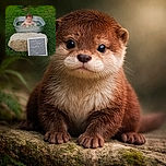 A cute baby sits in a small metal tub filled with water and floating cucumber slices, looking curiously down at the water. The tub is placed on a grassy lawn with a large rock and a sign in front that reads 'Violet May 4 Month 6 22 26'. The background shows green grass and some shrubbery, creating a fresh outdoor vibe.