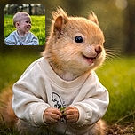 A joyful toddler in a cozy sweatshirt is caught mid-laugh while sitting in a lush green field, holding a blade of grass with a soft, dreamy bokeh background that highlights the warmth of a sunny day.