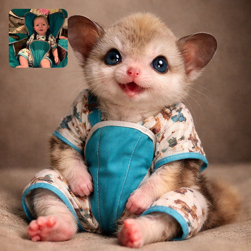 A happy baby sitting comfortably in a teal baby carrier, wearing a cute floral outfit, with a lively expression and bright eyes, surrounded by cozy blankets and soft indoor lighting.