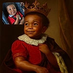 A joyful toddler with sparkling eyes and dimples is comfortably strapped in a car seat, wearing a bright red shirt and flashing a charming smile that could melt anyone's heart.