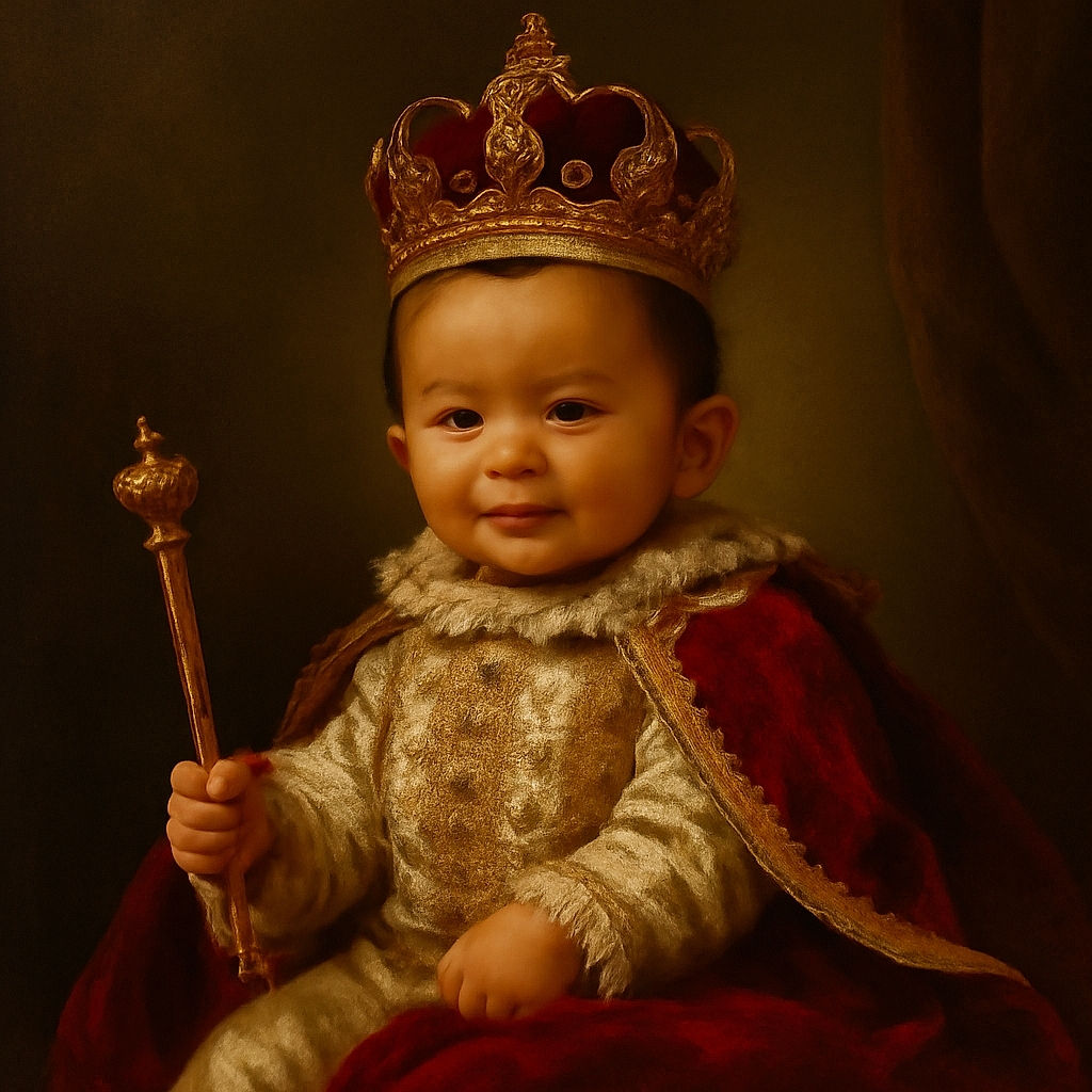 A cheerful baby dressed in festive Christmas pajamas featuring Santa and reindeer patterns lounges comfortably on a cozy black-and-white checkered blanket with soft pillows, radiating holiday warmth and innocence.