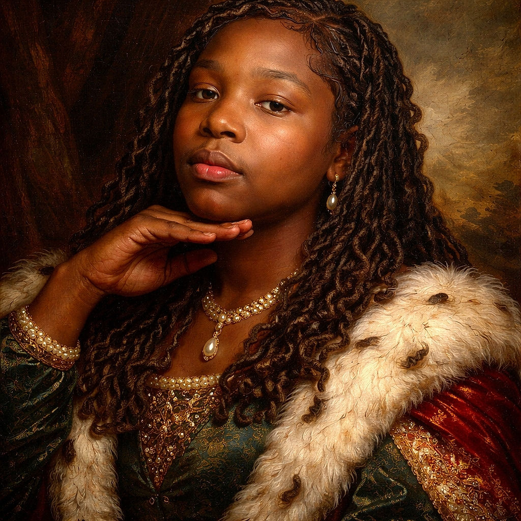 A contemplative young person with long dreadlocks is bathed in warm sunlight streaming through a window, casting dramatic shadows across their face while they rest their chin on their hand, creating a moody and introspective vibe.