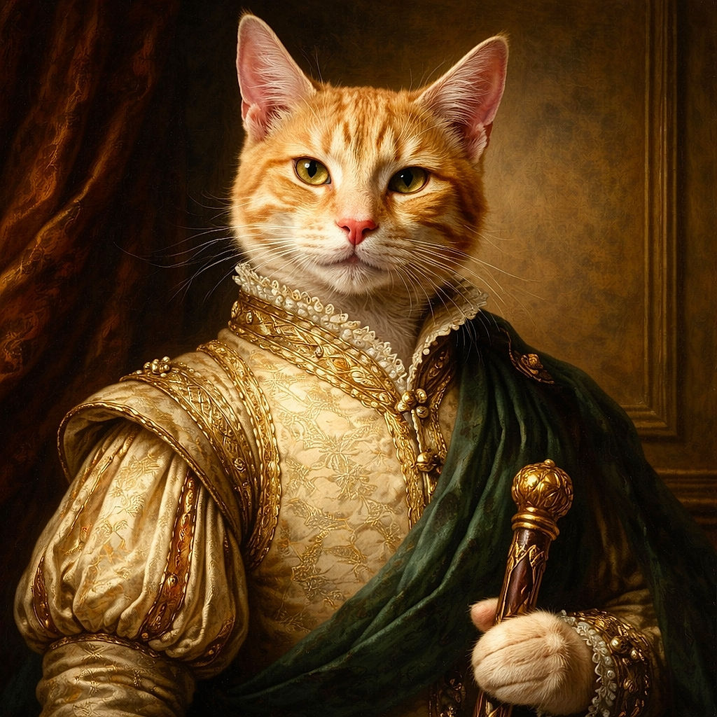 A cozy ginger cat with eyes closed in pure bliss, gently cradled by a hand with bright red nails, resting on a patterned black and white blanket. The cat's paw lovingly hugs the wrist, creating a heartwarming moment of comfort and affection.