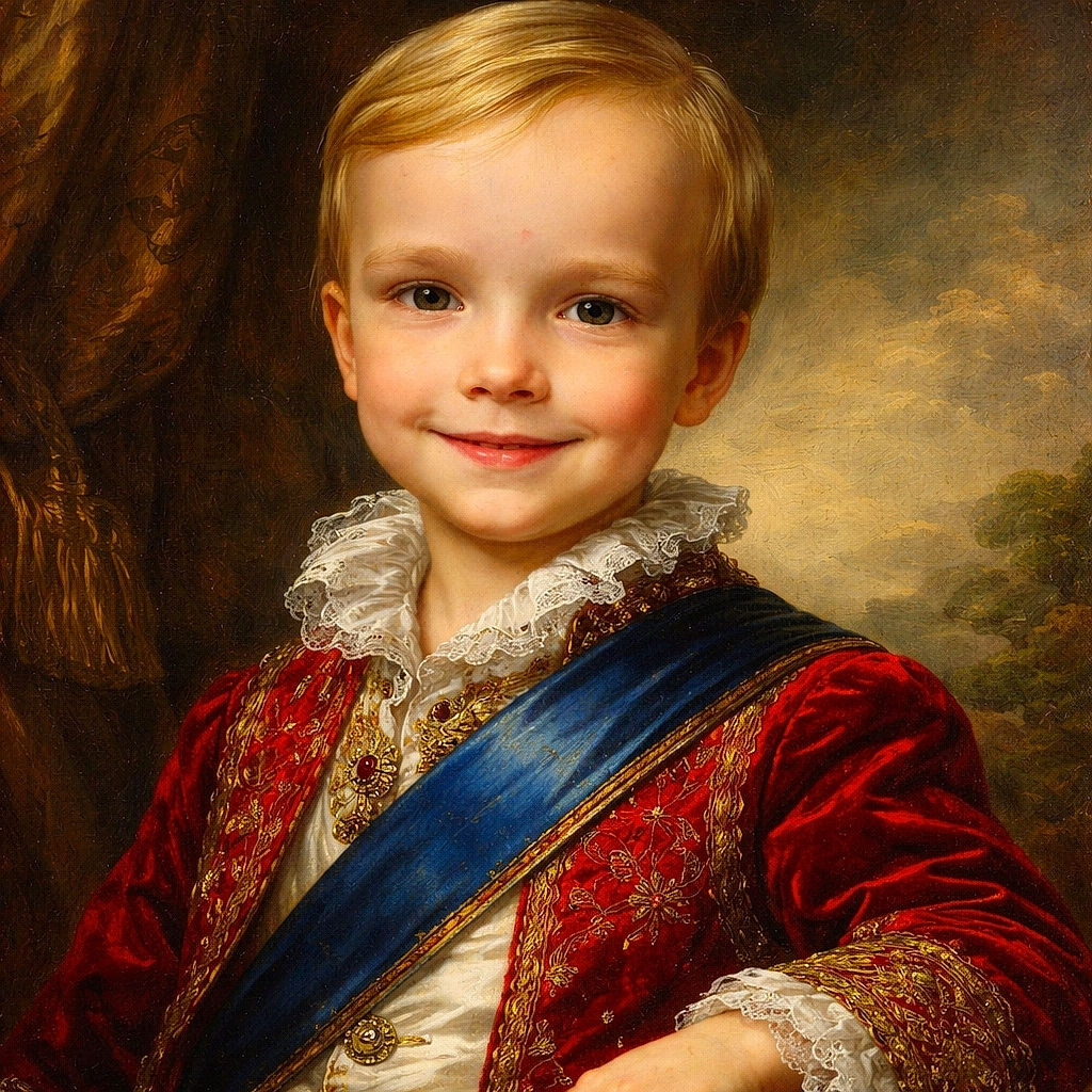 A cheerful young boy with blonde hair and a mischievous smile poses in a colorful striped polo shirt against a softly blurred background, with bold text overlay in the top right corner reading 'ACA 25-'26'.