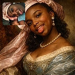 A playful selfie of a person sticking out their tongue while lying down next to a peacefully sleeping child, both cozy and close, wrapped in soft fabrics and gentle light.