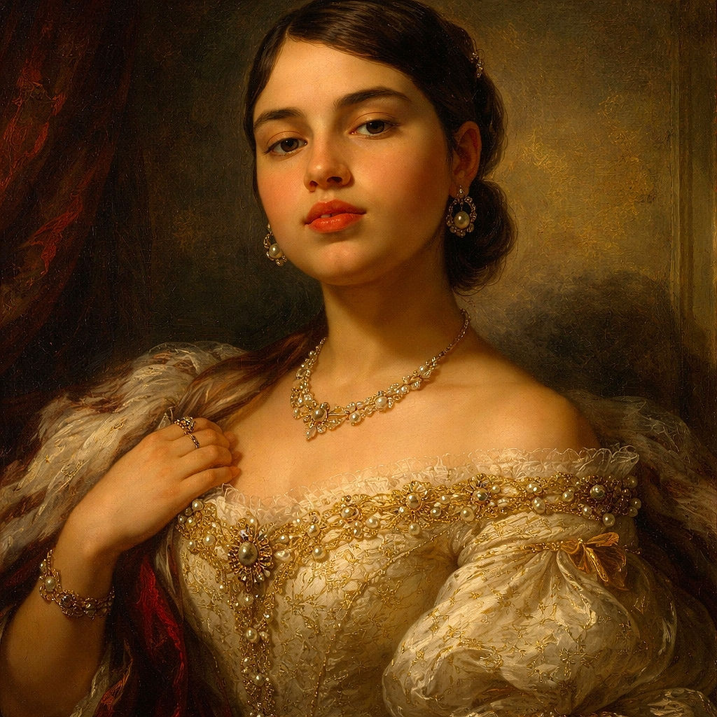 A close-up selfie of a young person making a playful pouty face, wearing hoop earrings and a necklace, with a blurred background suggesting an indoor setting.