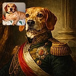 A charming dog lounges comfortably on a cozy bed adorned with tree-patterned blankets, gazing intently with soulful eyes and a green collar adding a pop of color against its warm, speckled fur.